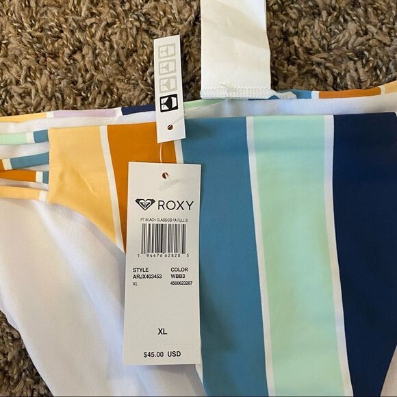 Roxy Women's PT Beach Classics FA Full Coverage Swim Bottoms XL - Picture 8 of 12